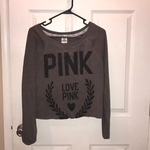 PINK Cropped Sweatshirt